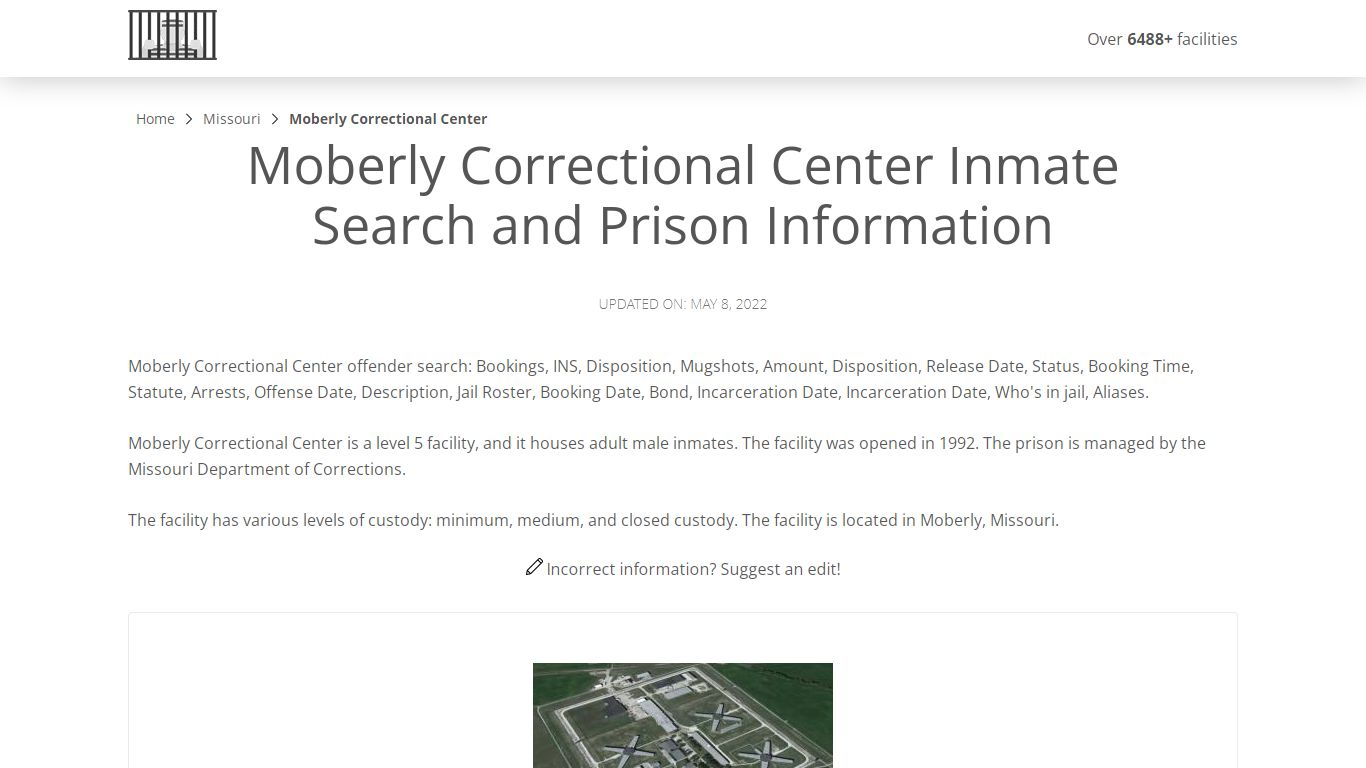 Moberly Correctional Center Inmate Search, Visitation ...