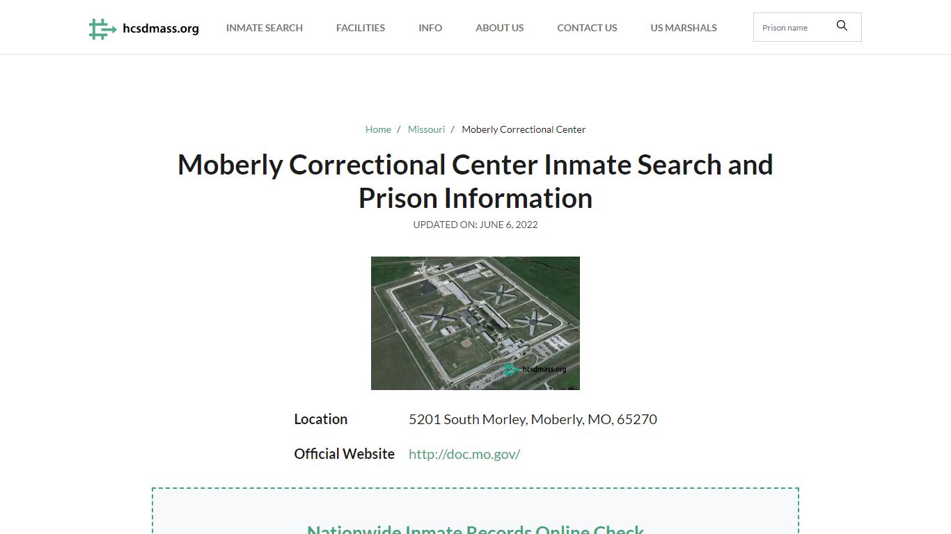 Moberly Correctional Center Inmate Search, Visitation ...